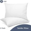 Nestl 2 Pack Toddler Pillow for Sleeping 13 x 18 Small Kids Pillow for Travel Car School Nap Toddler Bed Machine Washable Soft Cotton