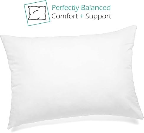 Nestl 2 Pack Toddler Pillow for Sleeping 13 x 18 Small Kids Pillow for Travel Car School Nap Toddler Bed Machine Washable Soft Cotton