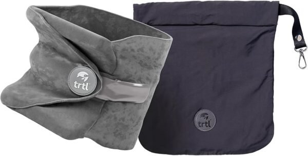 trtl Pillow Scientifically Proven Super Soft Neck Support Travel Pillow Machine Washable Grey