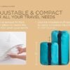 Small Shredded Memory Foam Pillow for Travel and Camping Compressible Medium Firm Bed Pillow Contoured Support Breathable Cover Machine Washable Ideal Backpacking Airplane and Car