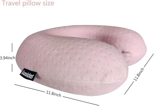 Neck Pillows for Sleeping Travel Pink Travel Pillow Comfortable U Shape Memory Foam Pillows Neck and Head Support Portable Travel Neck Pillow Suitable for Planes Trains SelfDriving Cars
