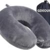 Travel Pillow 100 Pure Memory Foam Neck Pillow Airplane for TravelingCar TrainNappingTravelingWashable Cover Grey