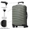 Travelpro Maxlite Air V2 Hardside Expandable Carry on Luggage 8 Spinner Wheels Lightweight Hard Shell Suitcase TSA lock Slate Green Carry On 21Inch