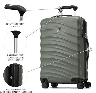 Travelpro Maxlite Air V2 Hardside Expandable Carry on Luggage 8 Spinner Wheels Lightweight Hard Shell Suitcase TSA lock Slate Green Carry On 21Inch