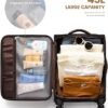 LOVEVOOK Carry On Luggage 22x14x9 Airline Approved 20 cm Softside Suitcases with Wheels Lightweight Spinner Carry on Suitcase with TSA Lock WaterResistant Large Capacity Luggage for Travel