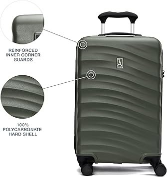 Travelpro Maxlite Air V2 Hardside Expandable Carry on Luggage 8 Spinner Wheels Lightweight Hard Shell Suitcase TSA lock Slate Green Carry On 21Inch