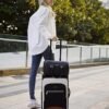 LOVEVOOK Carry On Luggage 22x14x9 Airline Approved 20 cm Softside Suitcases with Wheels Lightweight Spinner Carry on Suitcase with TSA Lock WaterResistant Large Capacity Luggage for Travel