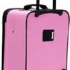 Rockland Fashion Softside Upright Luggage Set Expandable Pink 2Piece 1419