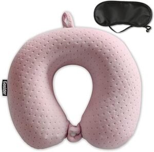 Neck Pillows for Sleeping Travel Pink Travel Pillow Comfortable U Shape Memory Foam Pillows Neck and Head Support Portable Travel Neck Pillow Suitable for Planes Trains SelfDriving Cars