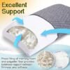 Travel Pillow for Sleeping Camping Memory Foam Small Pillow with Breathable Cover for Backpacking Airplane Car 15.5 X 12 cm
