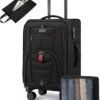 Carry On Luggage 22x14x9 Airline Approved 22Inch Suitcases with Spinner Wheels Softside Carryon Luggage with TSA Lock for Men Women Business Trip Lightweight Large Capacity Luggage for Travel