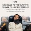trtl Pillow Scientifically Proven Super Soft Neck Support Travel Pillow Machine Washable Grey