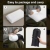 Vekkia Travel Pillow Memory Foam Pillow Compressible Camping Pillow with Washable CoverErgonomic Supportive Pillow for Sleeping Ideal for Adults Kids Travel Hiking Airplane and CarS