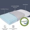 Vaverto Small Memory Foam Bed Pillow for Camping Compressible Medium Firm Breathable Cover Machine Washable Ideal Backpacking