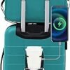 Wrangler Smart Luggage Set with Cup Holder and USB Port Teal 2 Piece