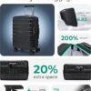 BAGSMART Carry On Luggage 22x14x9 Airline Approved with TSA Lock20 cm Lightweight Luggage with Spinner Wheels100 PC Hard Shell Carry On Suitcases for Men WomenPurple