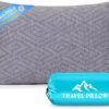Travel Pillow for Sleeping Camping Memory Foam Small Pillow with Breathable Cover for Backpacking Airplane Car 15.5 X 12 cm