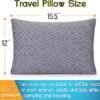 Travel Pillow for Sleeping Camping Memory Foam Small Pillow with Breathable Cover for Backpacking Airplane Car 15.5 X 12 cm