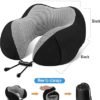 CloudBliss Travel Pillow Premium Memory Foam Comfortable Supportive Neck Pillow Sleeping Neck Pillows for Travel Airplane Pillow for Sleeping Airplane Car Office and Home