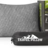 Small Shredded Memory Foam Pillow Camping Pillow Travel Pillow Compressible Medium Firm Breathable Cover Ideal Backpacking Hiking Airplane and Car