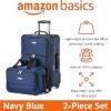 Basics Luggage Sets CarryOn 23 cm tote 15 cm Suitcase With Wheels Expandable Extra Space 15 Front Pockets and Telescopic Handle Navy Blue