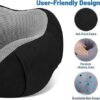 CloudBliss Travel Pillow Premium Memory Foam Comfortable Supportive Neck Pillow Sleeping Neck Pillows for Travel Airplane Pillow for Sleeping Airplane Car Office and Home