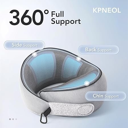 Travel Pillow 100 Pure Memory Foam Travel Neck Pillow Airplane Neck Support Ergonomic Design for Traveling Suitable for AirplanesOffices and CarsGrey