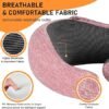 Travel Pillow Hooded Neck Pillow Airplane Memory Foam Filling for Plane Office Cars Sleeping Road Trip Long Flights Portable Plane Accessories Includes Eye Mask Earplugs Red