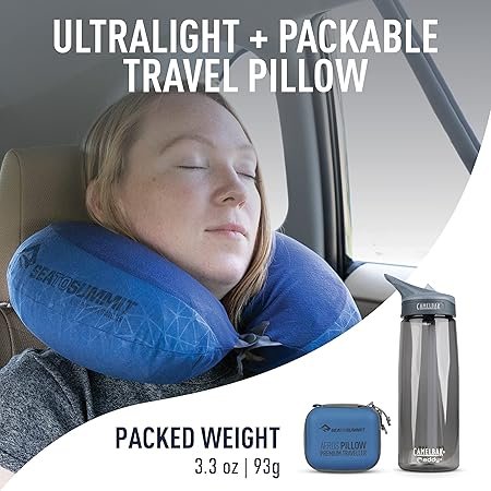 Sea to Summit Aeros Premium Traveller Inflatable Neck Pillow Navy Blue