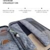 Kenneth Cole REACTION Renegade Luggage Expandable 8Wheel Spinner Lightweight Hardside Suitcase Navy Blue 24Inch Checked